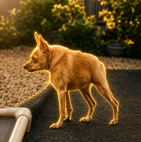 Cricket, a rescue dog with short spine syndrome